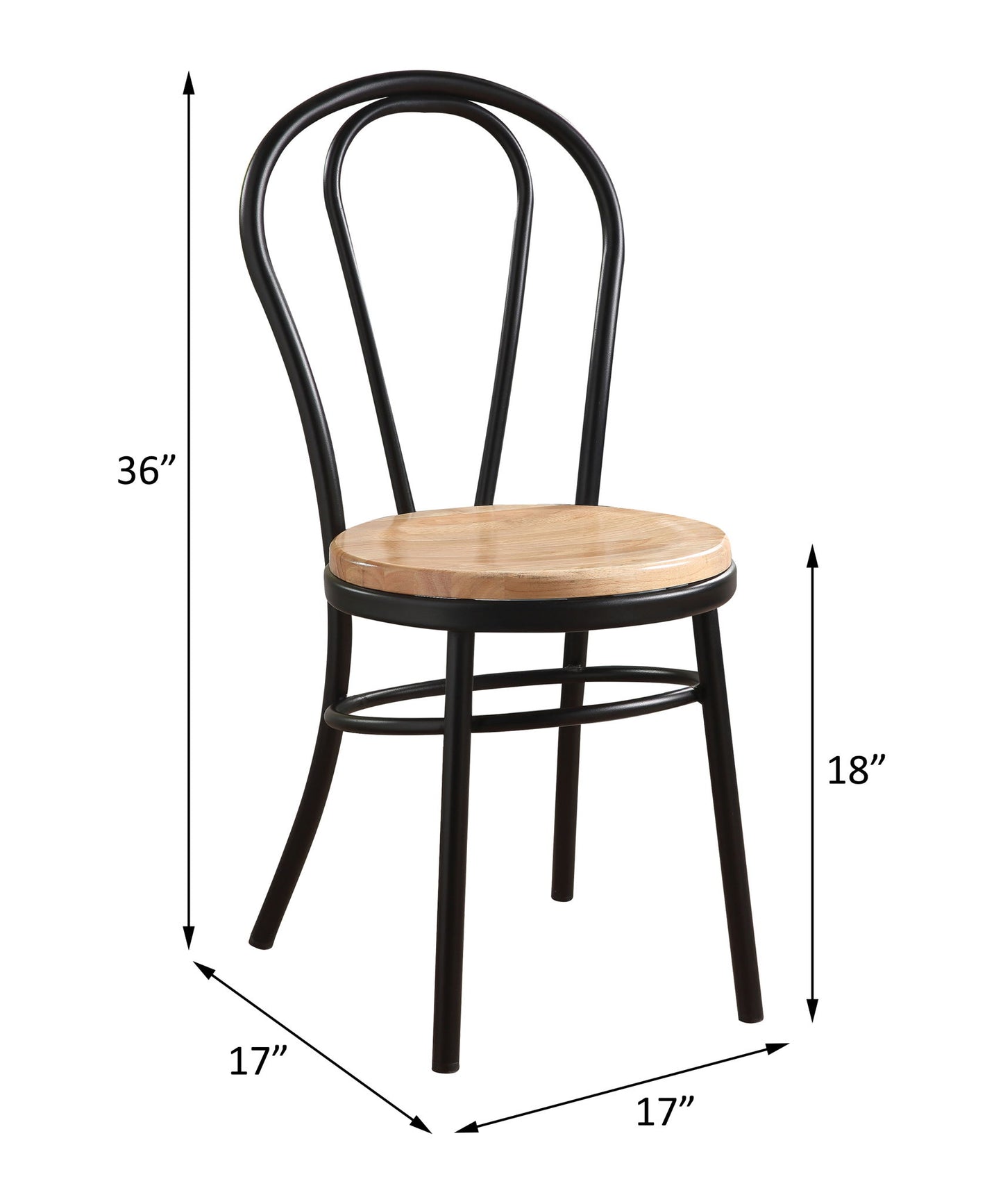 Jakia - Side Chair (Set of 2) - Natural & Black