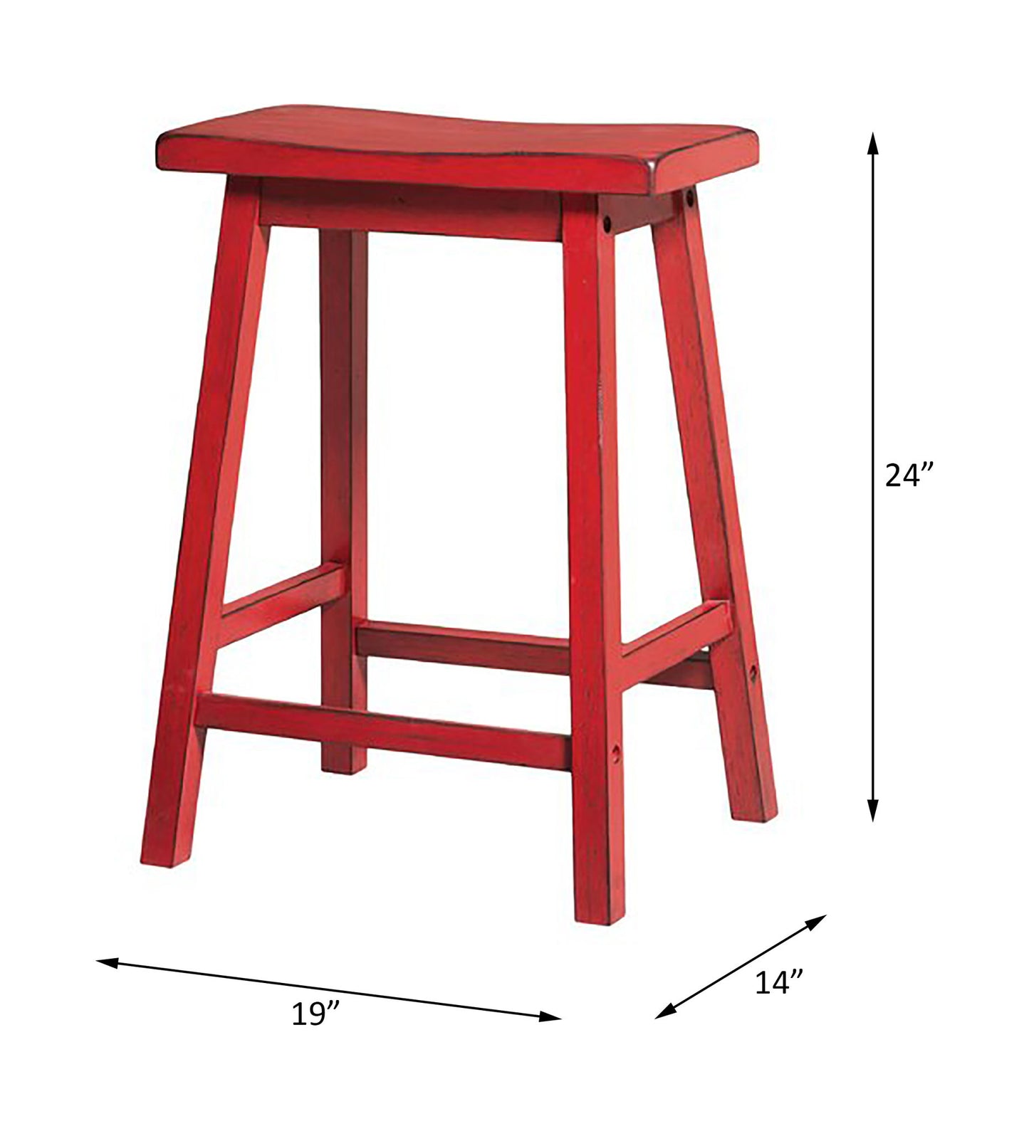 Gaucho - Counter Height Stool (Set of 2) - Antique Red