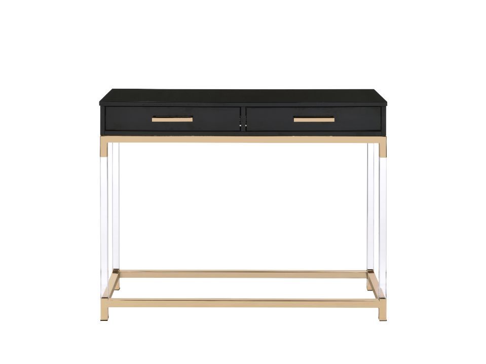 Adiel - Sofa Table - Black & Gold