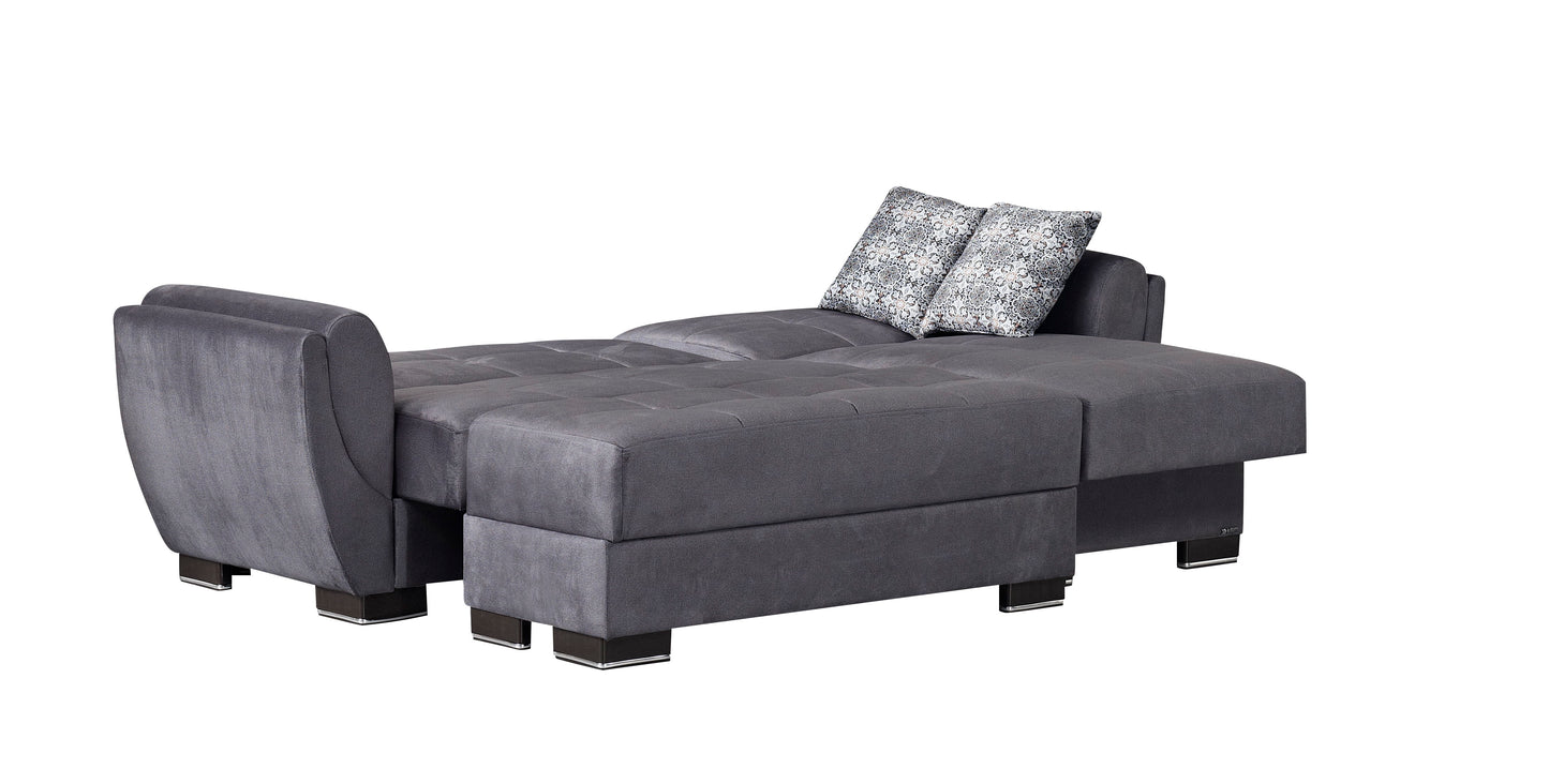 Ottomanson Armada Air - Upholstered Convertible Chaise Lounge With Storage - Microfiber