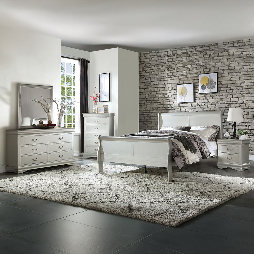 Louis Philippe - Twin Bed - Platinum
