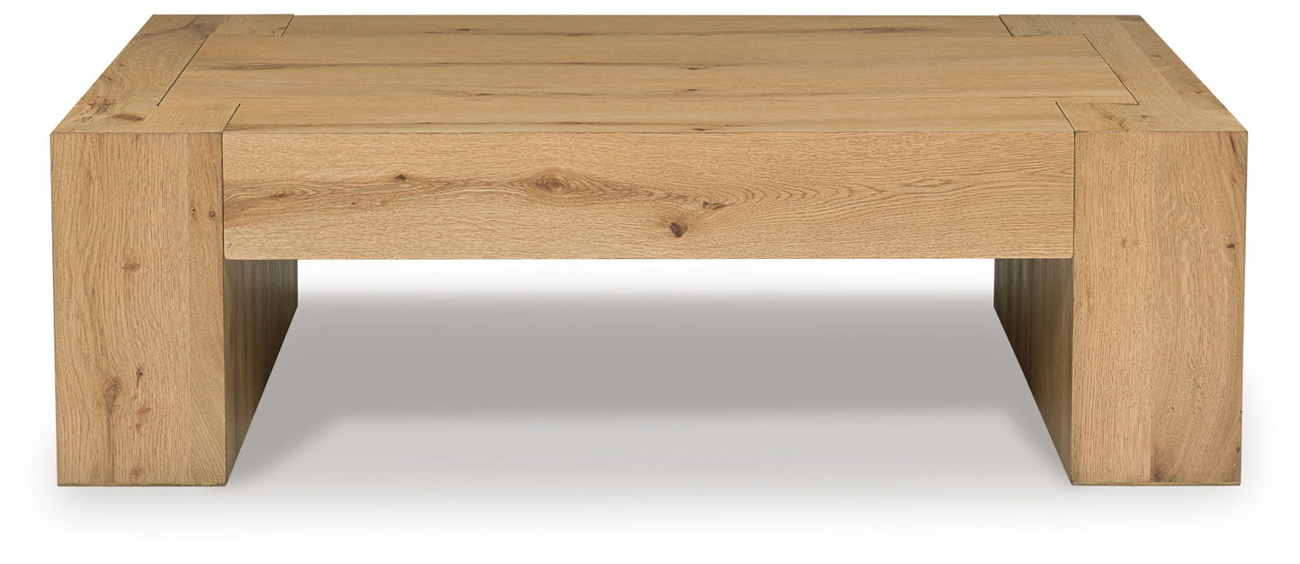 Bracken - Rectangular Cocktail Table - Light Brown