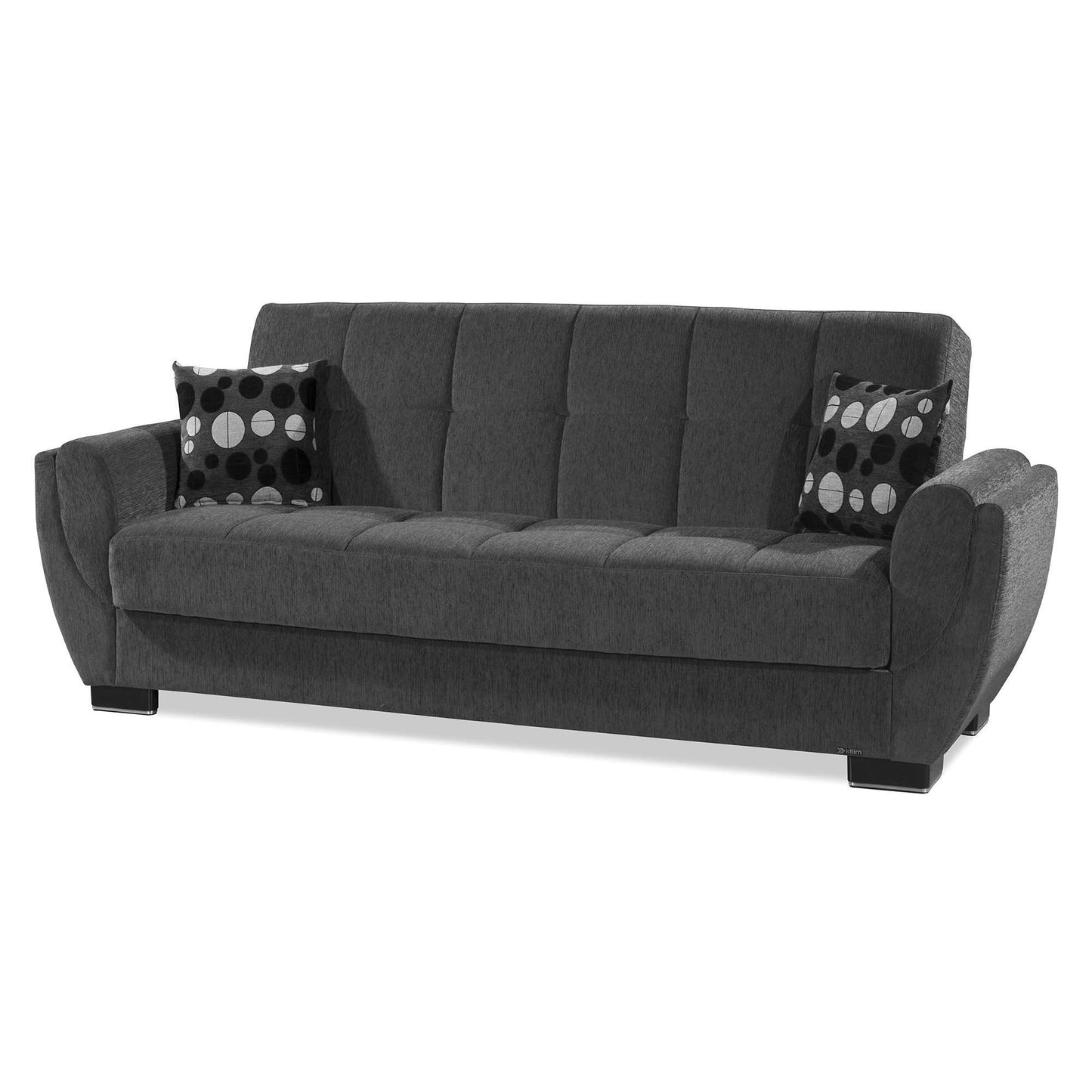 Ottomanson Armada Air - Upholstered Convertible Sofabed With Storage - Gray Chenille