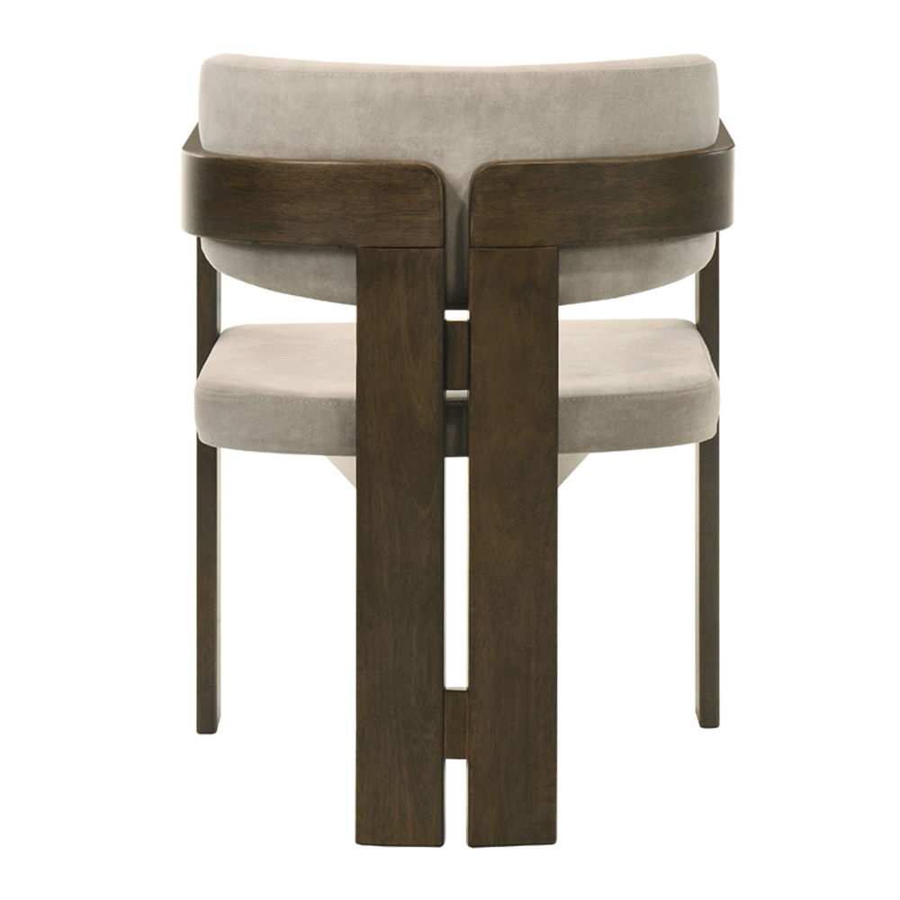 Destin - Side Chair - Light Gray Fabric & Walnut