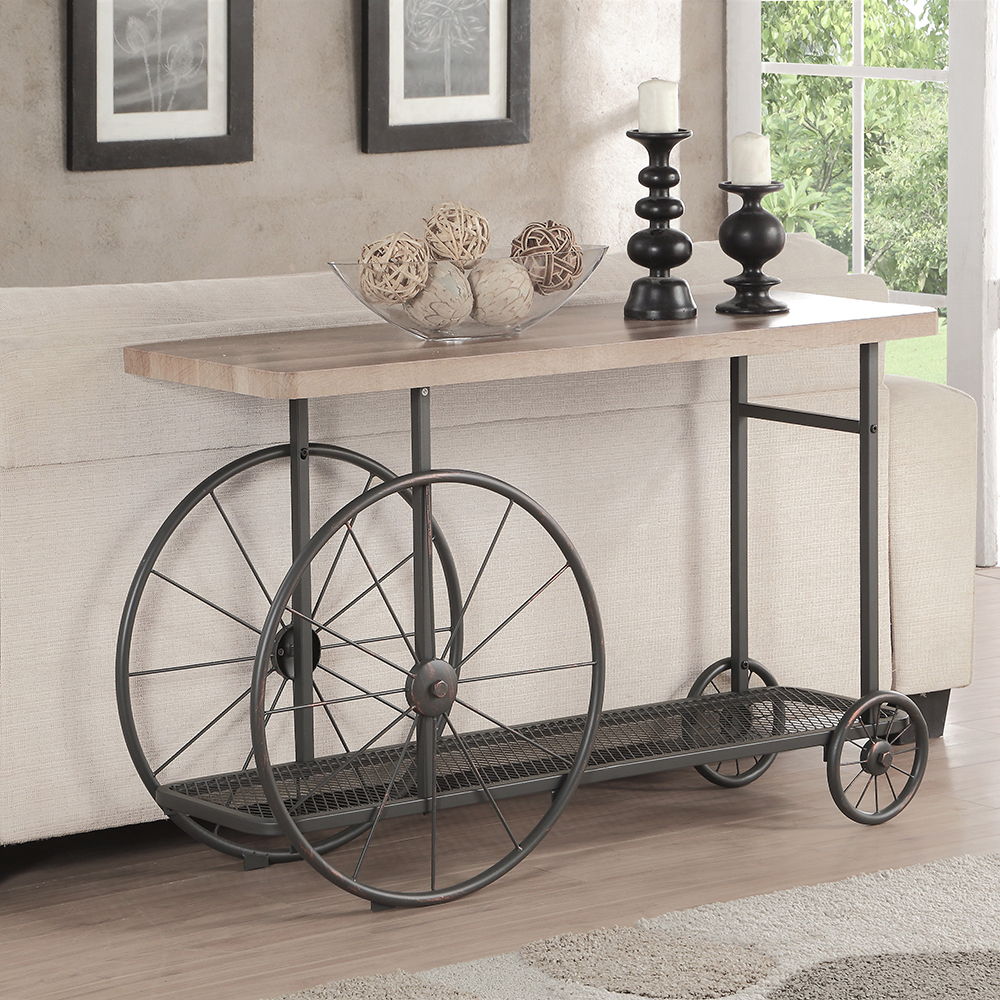 Francie - Sofa Table - Oak & Antique Gray