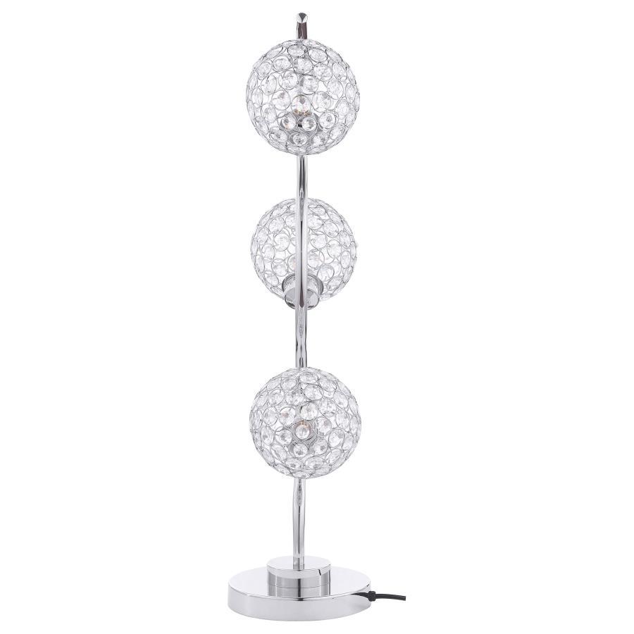 Amberley - 3 - light Curvy Metal Table Lamp Silver - Silver