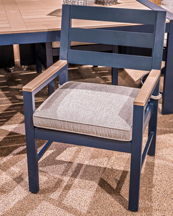 East Beach - Arm Chair With Cushion (Set of 2) - Blue