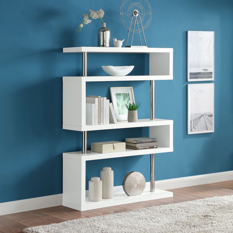 Buck II - Bookshelf - White High Gloss