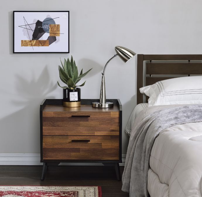 Jiranty - Accent Table - Walnut & Black