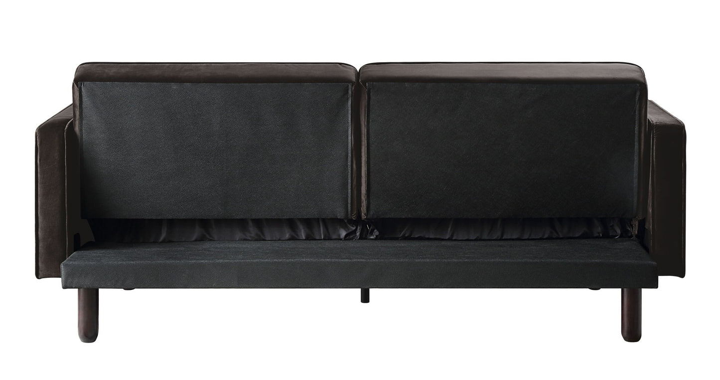 Qinven - Adjustable Sofa - Dark Brown Velvet