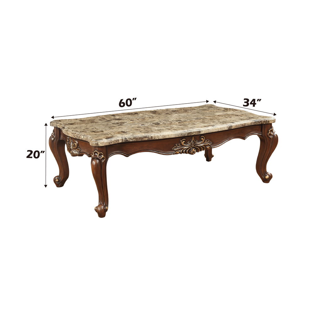 Shalisa - Coffee Table - Marble Top & Walnut