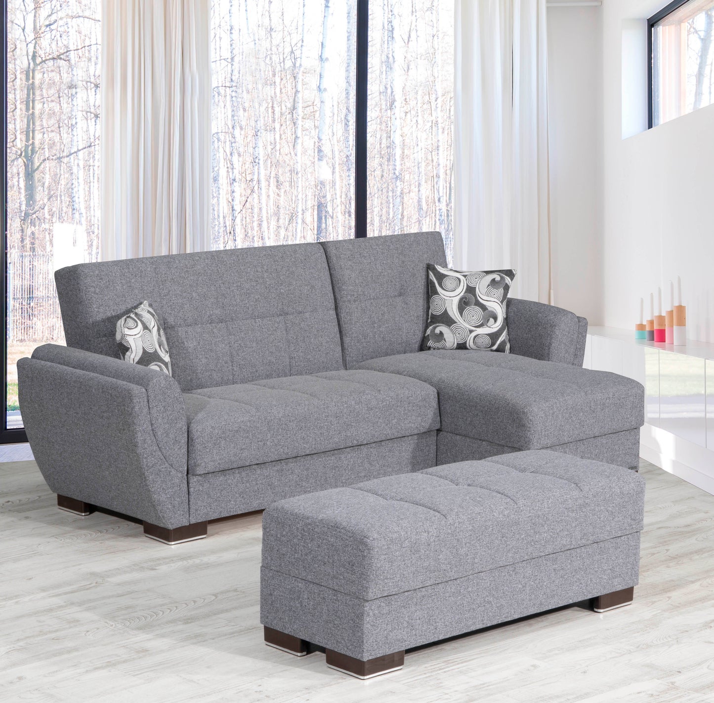 Ottomanson Armada Air - Upholstered Ottoman With Storage - Polyester