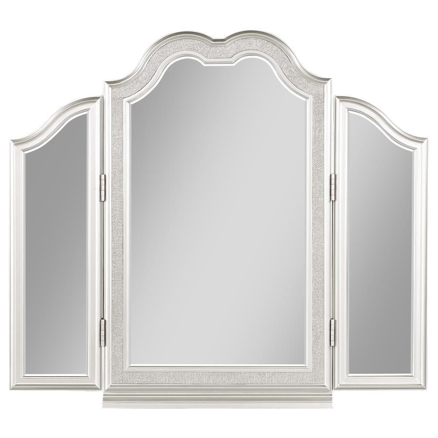 Evangeline - Tri - Fold Vanity Mirror - Silver Oak