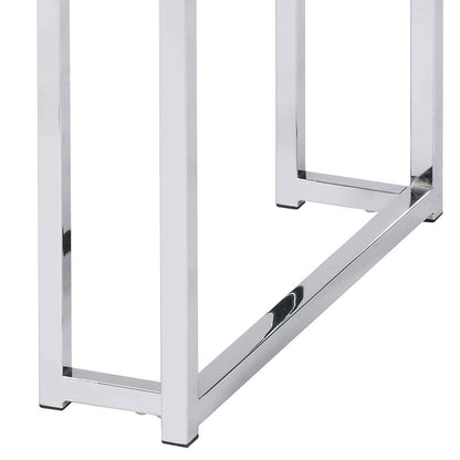 Chafik - End Table - Natural Oak & Chrome