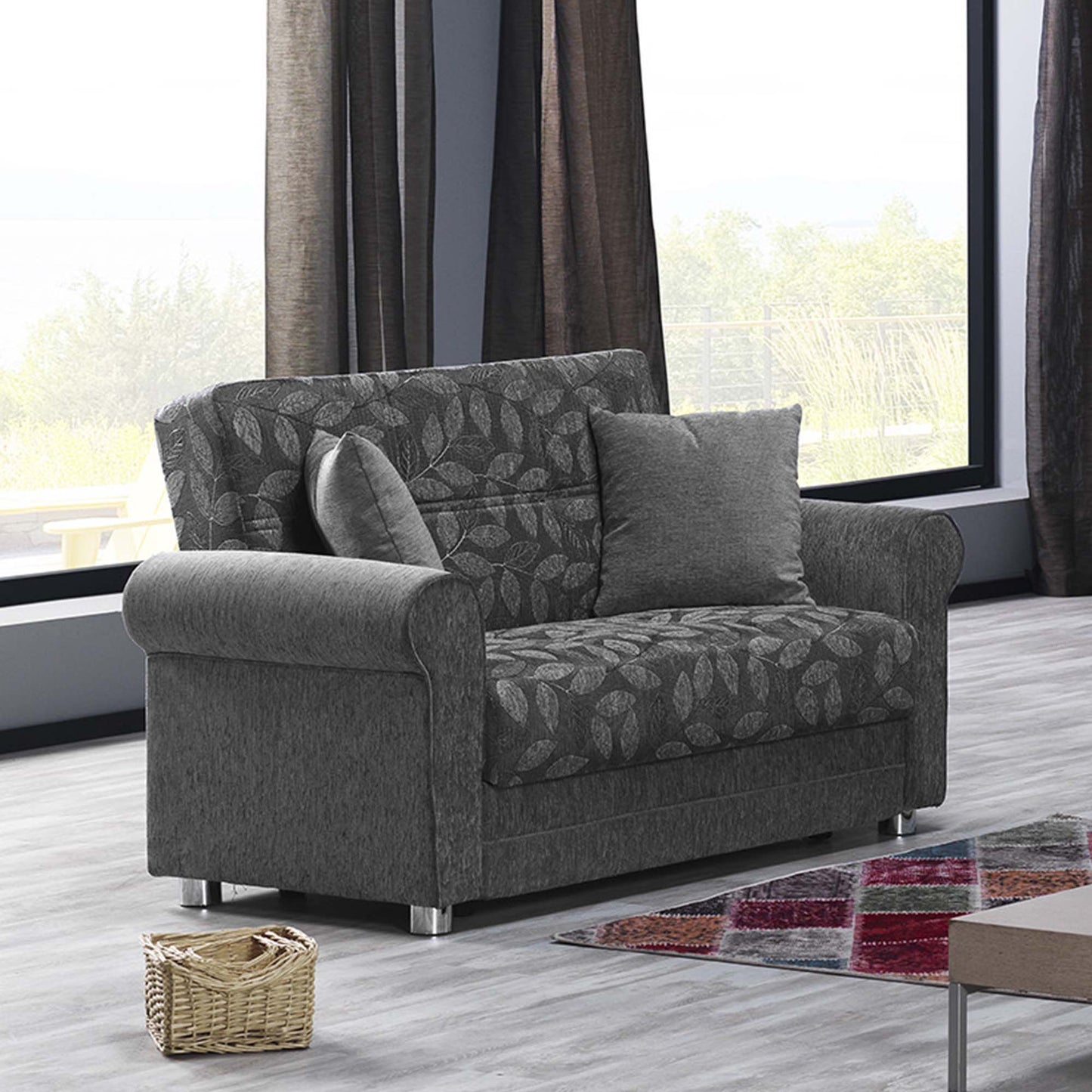 Ottomanson Rio Grande - Upholstered Convertible Loveseat With Storage