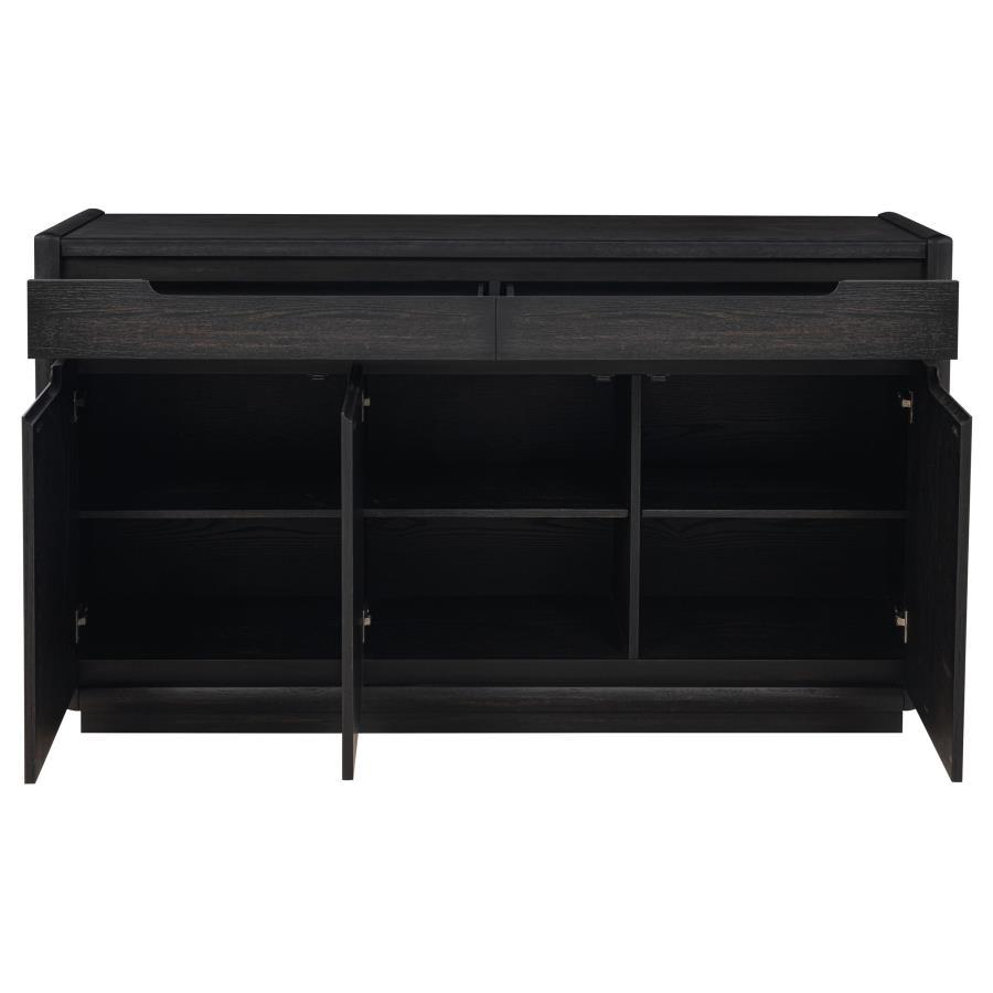 Leandro - 2-Drawer Dining Sideboard Server - Burnished Black