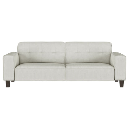 Deerhurst - Upholstered Track Arm Tufted Sofa - Greige