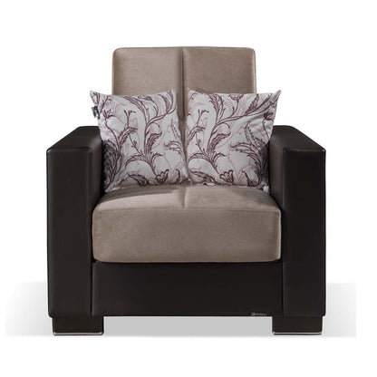 Ottomanson Armada - Upholstered Convertible Armchair With Storage - Chenille
