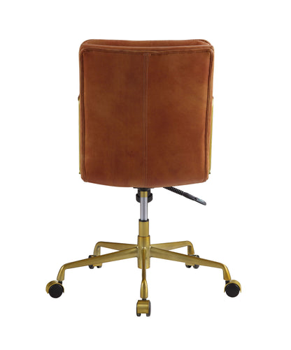 Dudley - Office Chair - Rust Top Grain Leather