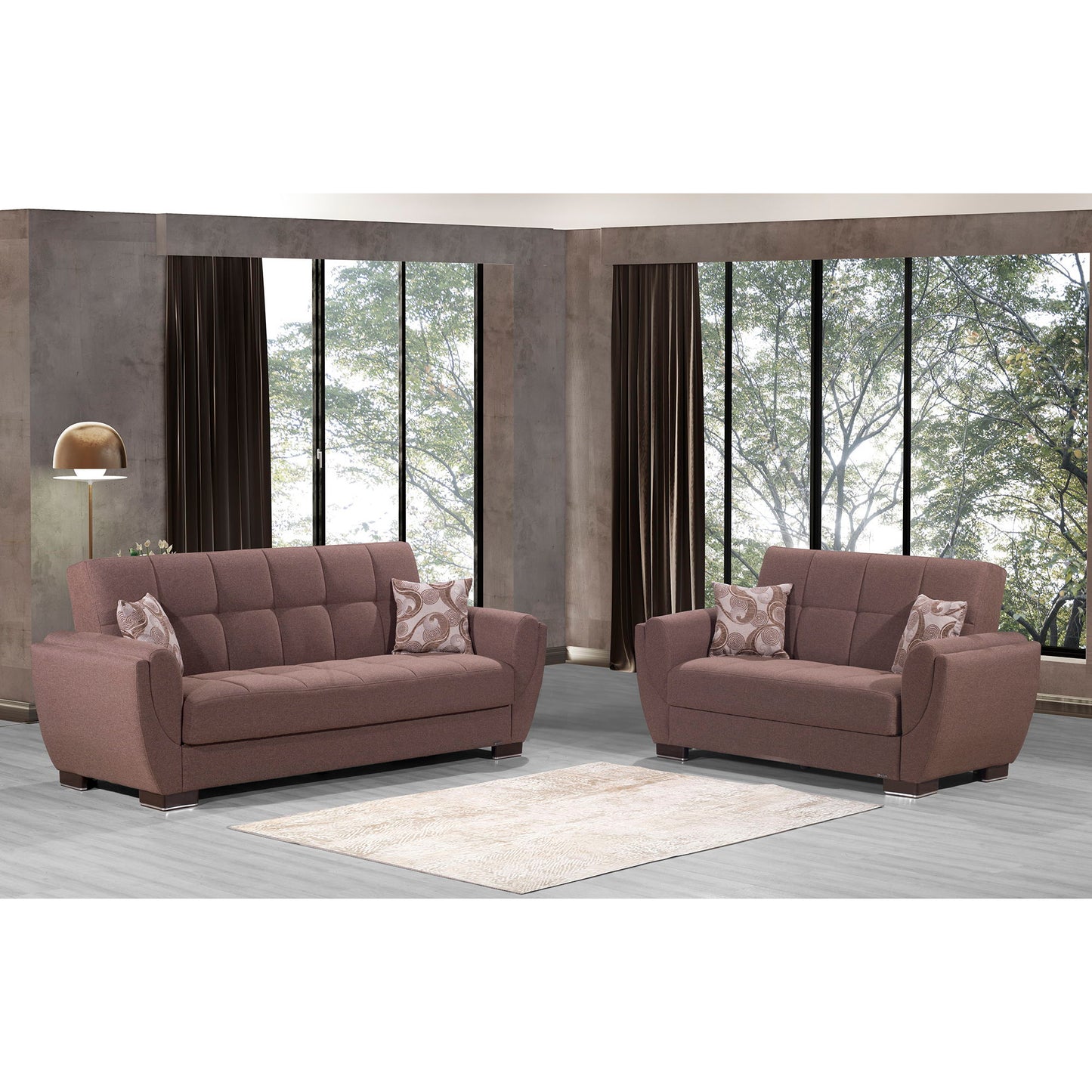 Ottomanson Armada Air - Convertible Sofabed With Storage - Light Brown