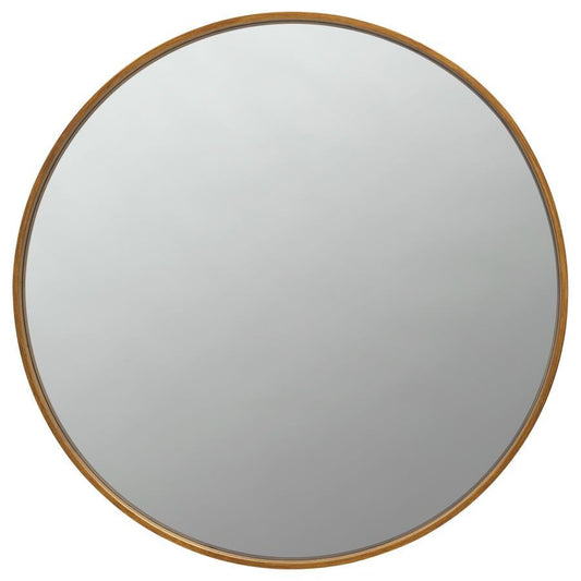 O'Malley - Round Framed Wall Mirror - Brass