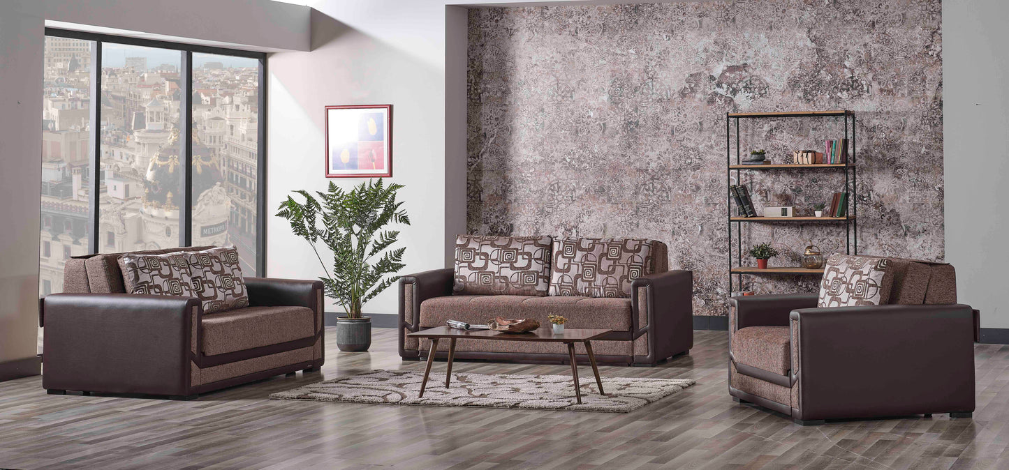 Ottomanson Mondomax - Upholstered Convertible Loveseat With Storage