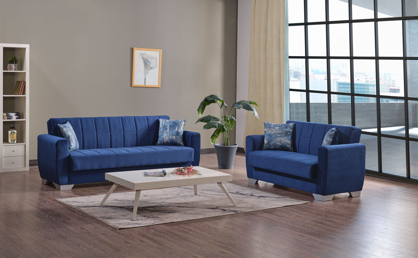 Ottomanson Barato - Upholstered Convertible Loveseat With Storage