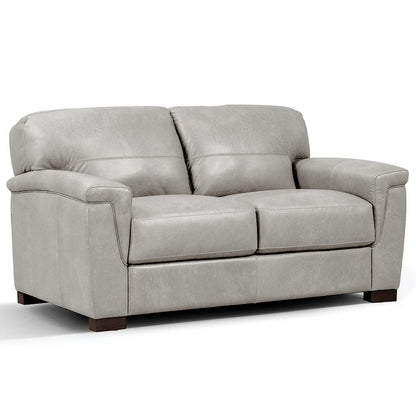 Cornelia - Loveseat - Pearl Gray Leather