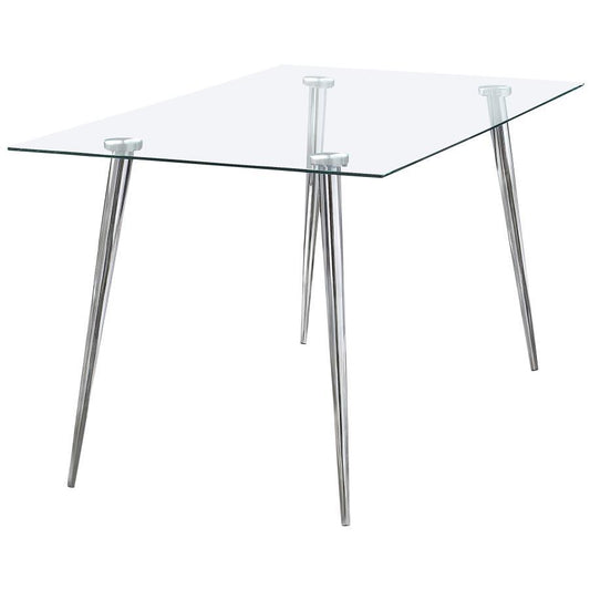 Gilman - Rectangular 64-inch Glass Top Dining Table