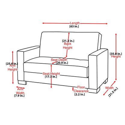 Ottomanson Sara - Convertible Loveseat With Storage