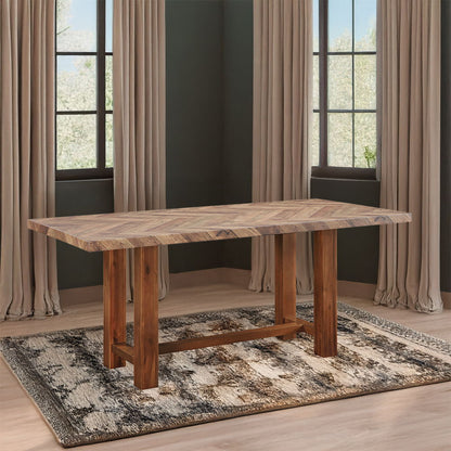 Gilsea - Dining Table - Brown Finish