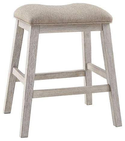 Skempton - Upholstered Stool (Set of 2) - White