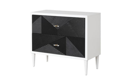 Dubni - Accent Table - White & Black