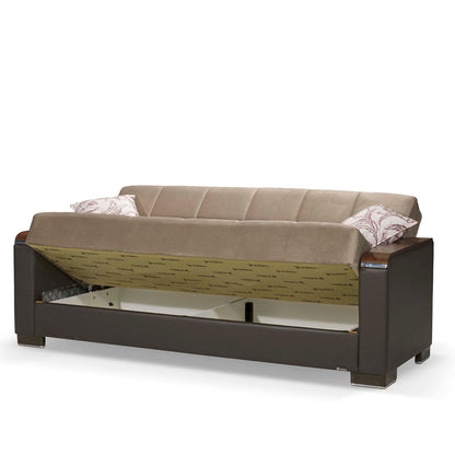 Ottomanson Armada X - Upholstered Convertible Wood Trimmed Sofabed With Storage