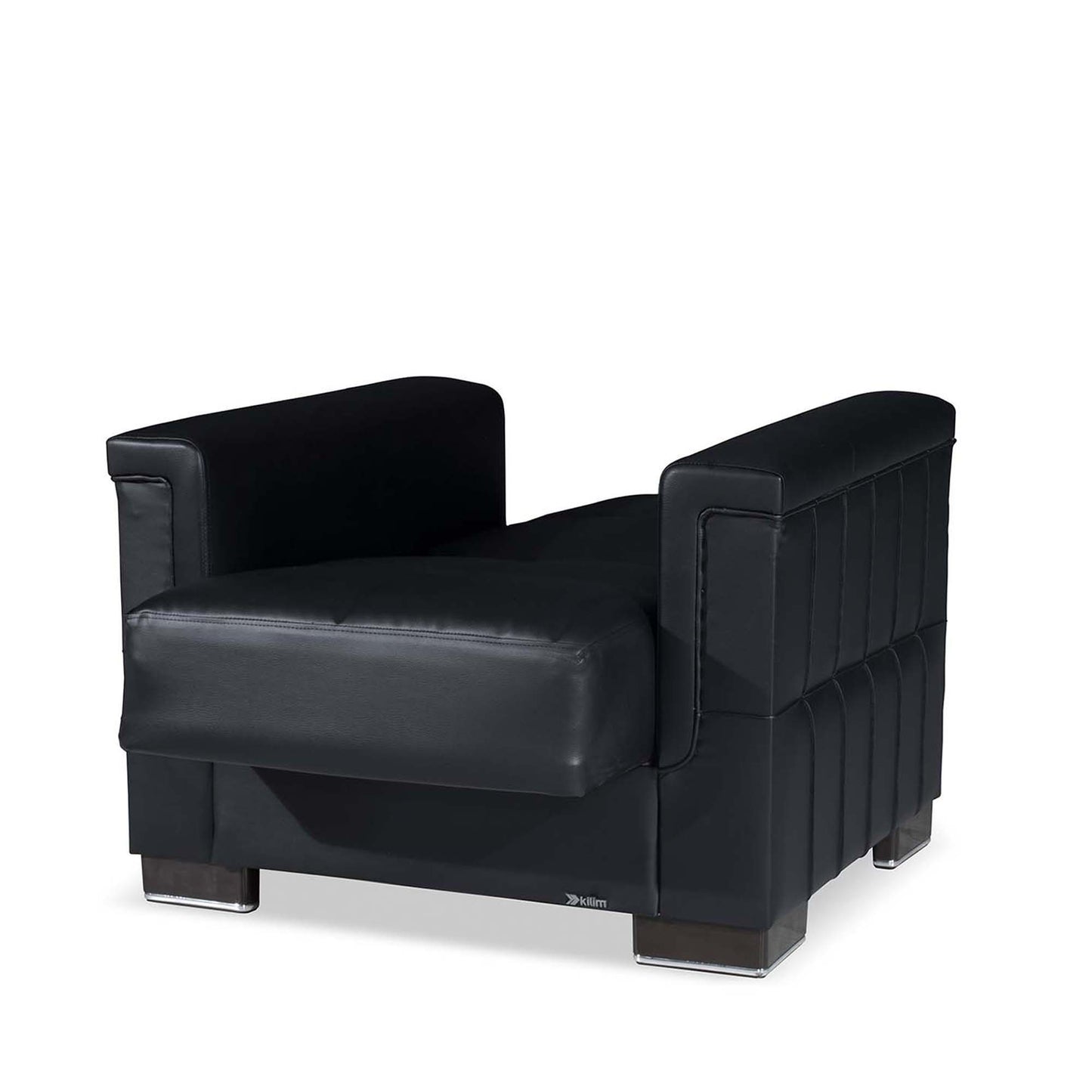 Ottomanson Armada - Upholstered Convertible Armchair With Storage - PU