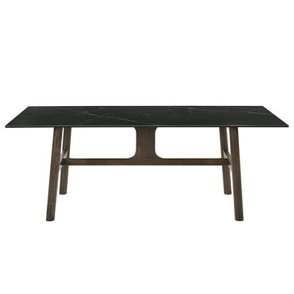 Destin - Dining Table - Sintered Stone & Walnut