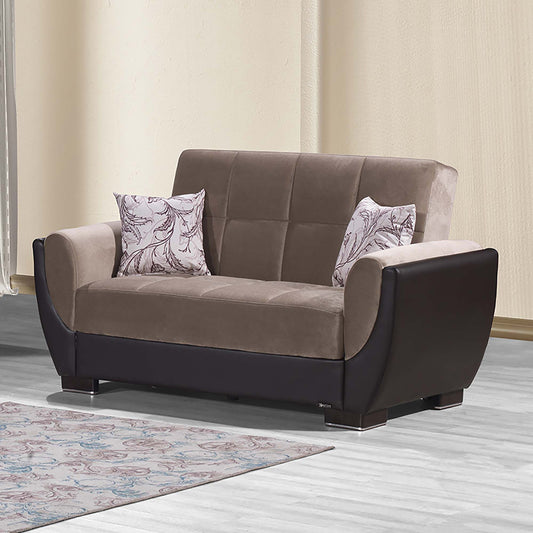 Ottomanson Armada Air - Upholstered Convertible Loveseat With Storage