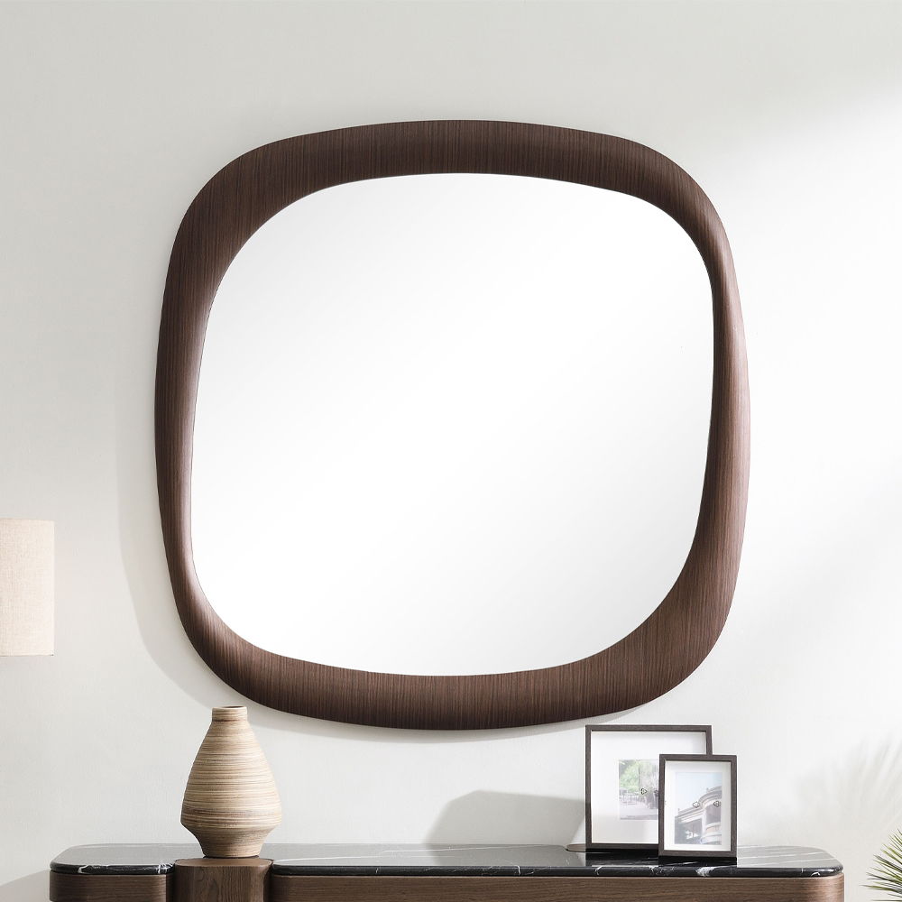 Dana - Accent Mirror - Dark Walnut