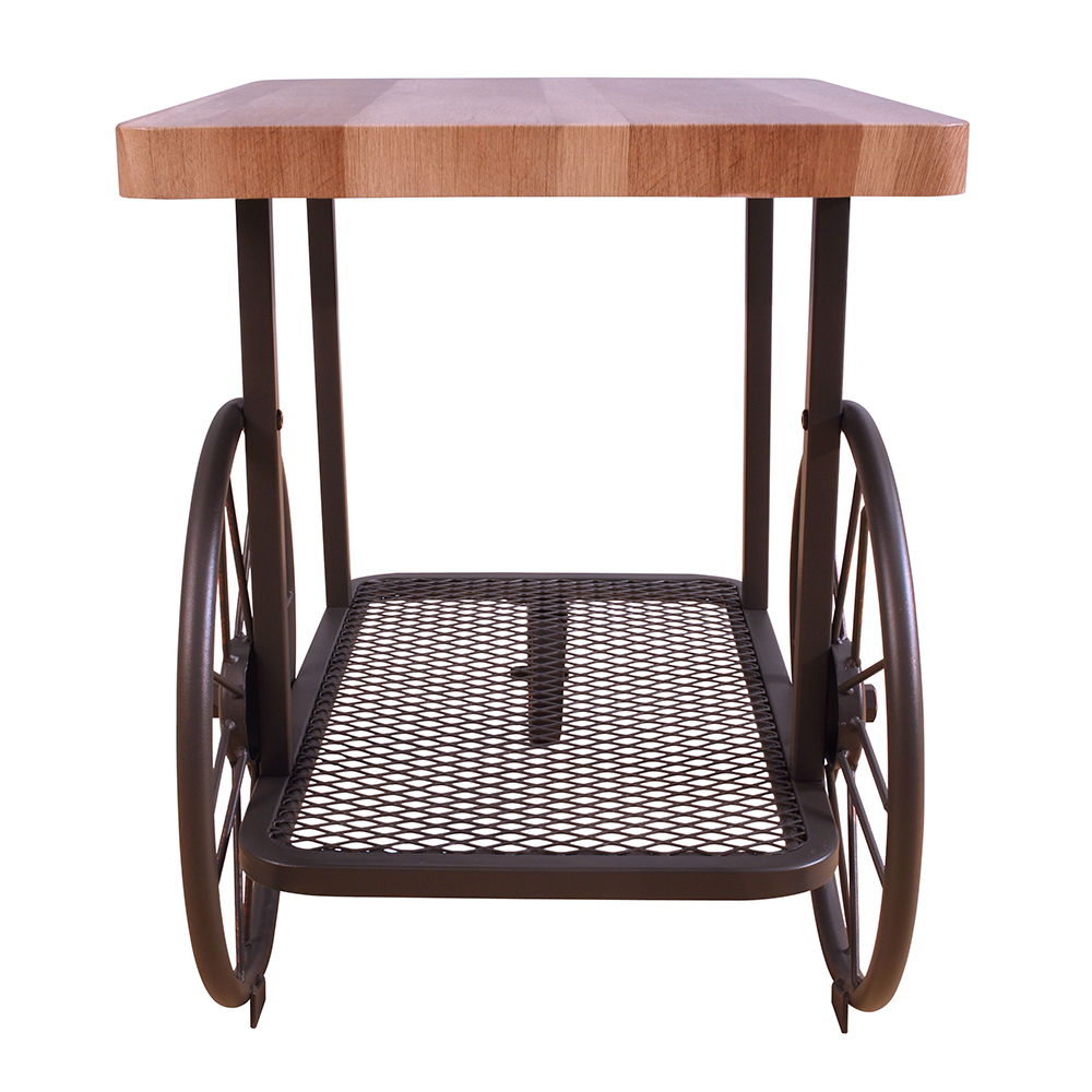 Francie - End Table - Oak & Antique Gray