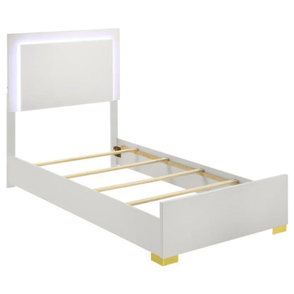 Marceline - Wood LED Panel Bed