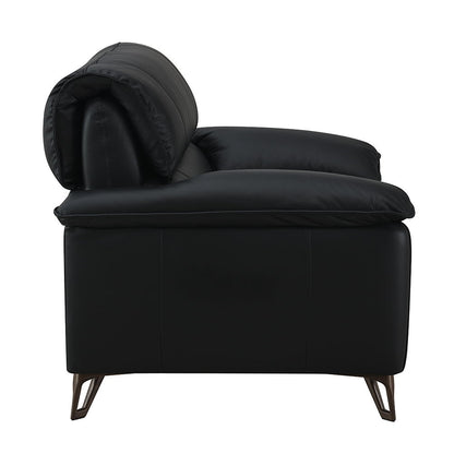 Eilene - Loveseat - Black Top Grain Leather
