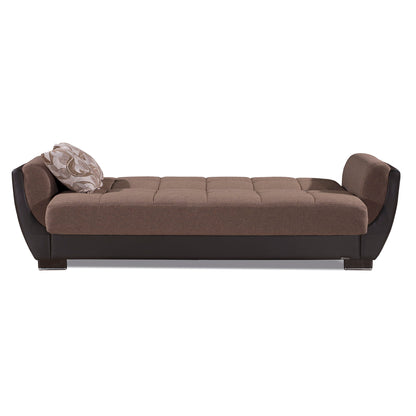 Ottomanson Armada Air - Convertible Sofabed With Storage - Light Brown & Dark Brown