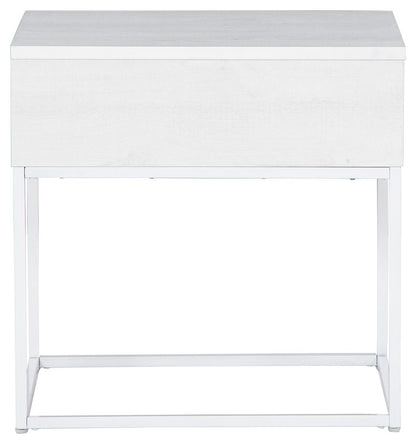 Deznee - White - Rectangular End Table