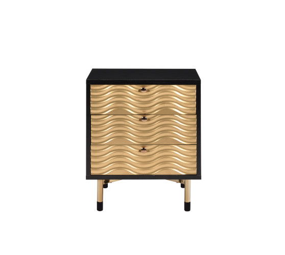 Alston - Accent Table - Black & Champagne