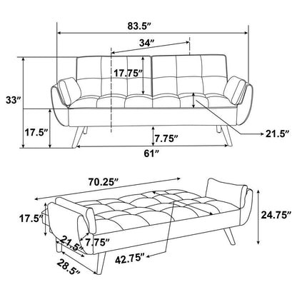 Caufield - Upholstered Convertible Sofa Bed