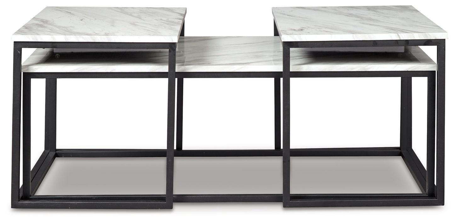 Donnesta - Occasional Table Set (Set of 3) - Gray / Black
