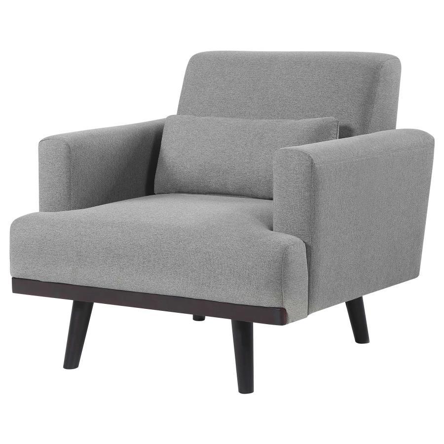 Blake - Upholstered Track Arm Accent Chair - Sharkskin