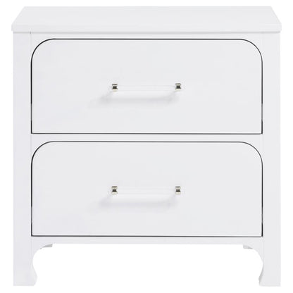 Anastasia - 2-Drawer Nightstand - Pearl White