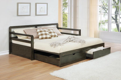 Sorrento - 2-Drawer Twin Long Daybed With Extension Trundle - Gray