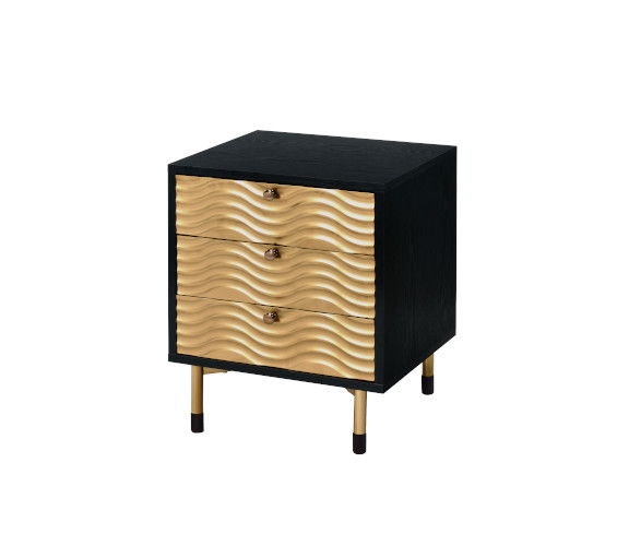 Alston - Accent Table - Black & Champagne